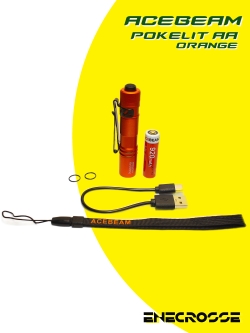 Фонарь ACEBEAM Pokelit AA Orange (1xNICHIA 219F 5000K CRI90, 1xAA/14500, 550лм, 86м)
