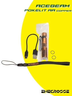 Фонарь Acebeam Pokelit AA Copper (1xNichia 519A 5000K CRI90, 1xAA/14500, 500lm, 80m)