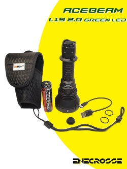 Фонарь Acebeam L19 2.0 Green LED (1x Osram KP CSLPM1.F1, 2200 лм, 1520 м)