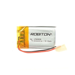 130mAh Robiton LP302030 3.7V с защитной платой