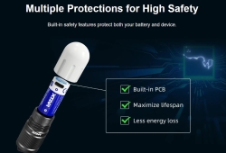 Аккумулятор Li-Ion XTAR 16340 (длина 34,1 мм, 3,6/4,2 В, 900 мАч, 2,7 A)