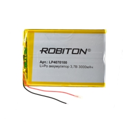 3000mAh Robiton LP4070100 3.7V с защитной платой