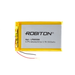 3500mAh Robiton LP605590 3.7V с защитной платой