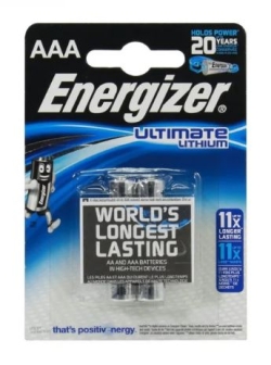 AAA Energizer Ultimate Lithium 2BL (цена за один блистер)