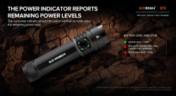 Acebeam E75 5000K Black (4хNichia 519A-V1 High CRI90, 1x21700, 3000lm, 210m)