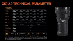 Acebeam X50 2.0 (XHP70.2, 6500 K, 45000 лм)