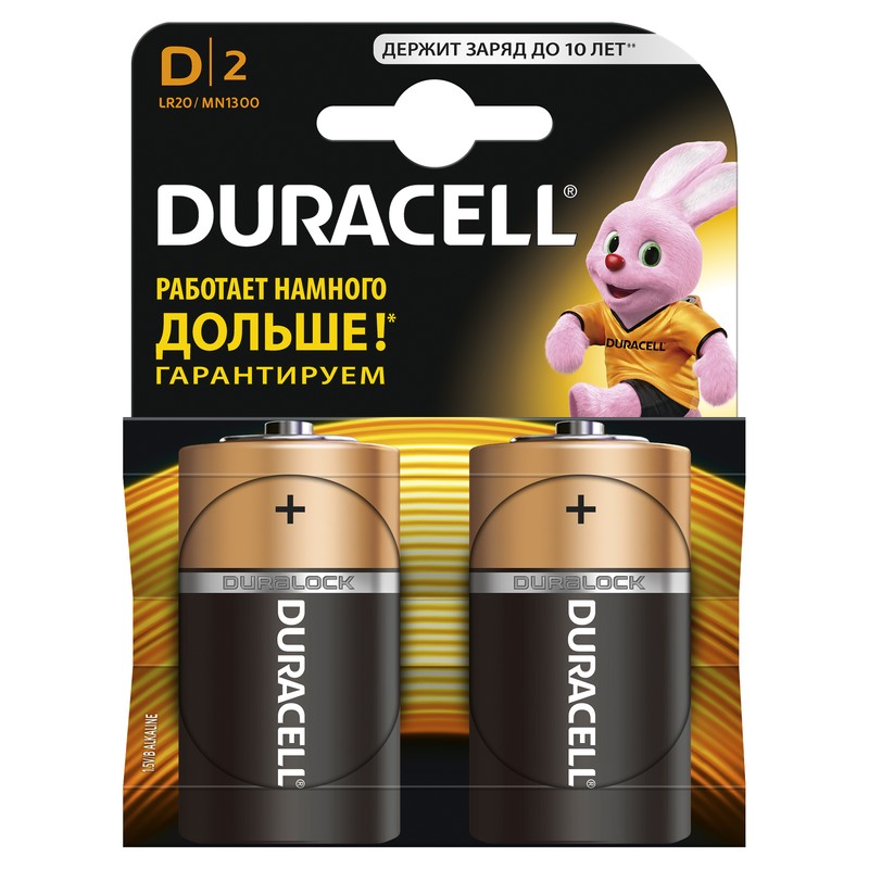 LR20/373 DURACELL D алкалиновая батарейка