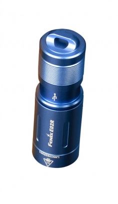Фонарь Fenix E02R, голубой (встр.ЗУ, встр.акк-р, 200lm, 49m)