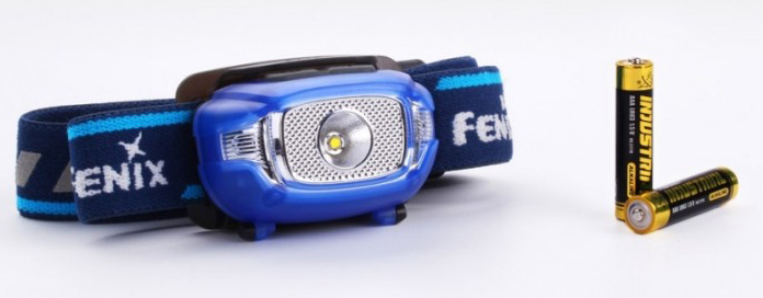Налобный фонарь Fenix HL15 Blue (2x AAA, 1xXP-G2 R5 NW+кр.свет, 200lm, 50m)