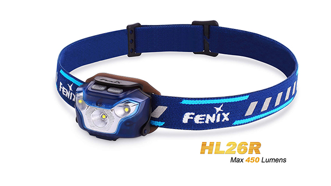 Налобный фонарь Fenix HL26R Blue (ЗУ, Li-Po 1600mAh/встр, 450lm, 100m)