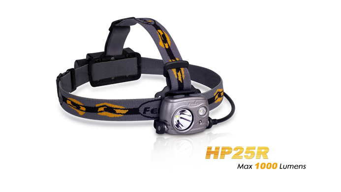 Налобный фонарь Fenix HP25R (ЗУ, 1x18650, XM-L2 U2+XP-G2 R5, 1000lm, 187m)