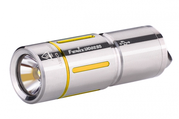 Фонарь Fenix UC02 Stainless Steel Gold 130lm