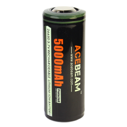 Аккумулятор Li-Ion высокотоковый ACEBEAM-ARC26650NP-500A (с защитой, длина 70,6 мм, 3,6/4,2 В, 12 A, 5000 мАч, 37 мОм)