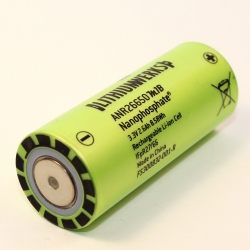 Аккумулятор LiFePO4 Lithium Werks ANR26650M1B (длина 66 мм, 3,3/3,6 В, 70/120A, 2500 мАч, 6 мОм)