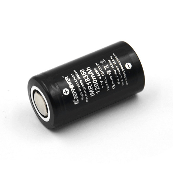 Аккумулятор Li-Ion высокотоковый KeepPower IMR18350 UH1835P (длина 35,3 мм, 3,7 В, 10/15A, 1200 мАч, 30,5 мОм)