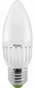 Navigator E27 свеча 5Bт 4000K холодный белый свет