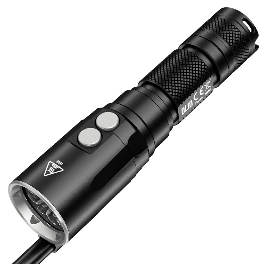 Nitecore DL10 (1xXP-L HI V3 + 10xRED, 1000lm, 223m, ↓30м)