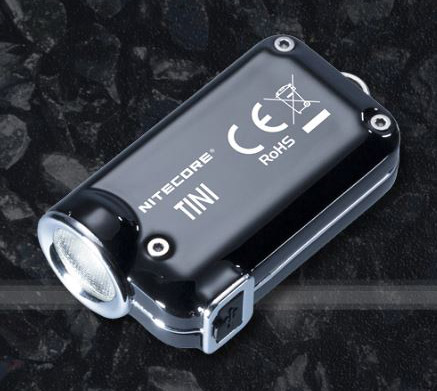 Nitecore TINI SS JET BLACK (ЗУ, встр. аккум-р, 380lm, 64m)