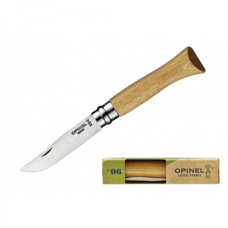 Нож Opinel №6 (нерж. сталь, дуб, в картонной коробке, 002024)