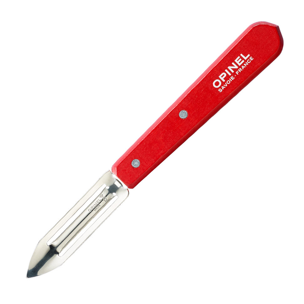 Нож для чистки овощей Opinel (дерево, блистер, нерж. сталь, красный, 002047)