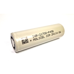 Аккумулятор Li-Ion высокотоковый Molicel INR21700 P45B (3,6/4,2 В, 45 A, 4500 мАч, 7 мОм, 21,4x70 мм)