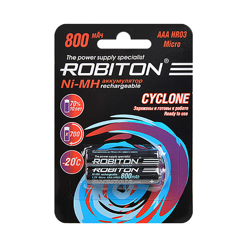 ROBITON CYCLONE RTU800MHAAA BL2, цена за 1 аккумулятор