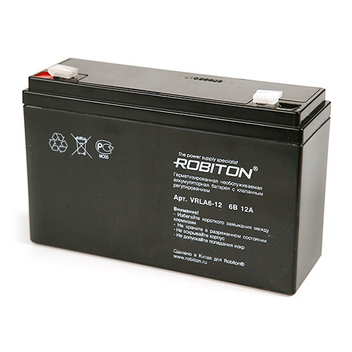 ROBITON VRLA6-12 6В 12000mAh Аккумулятор SLA