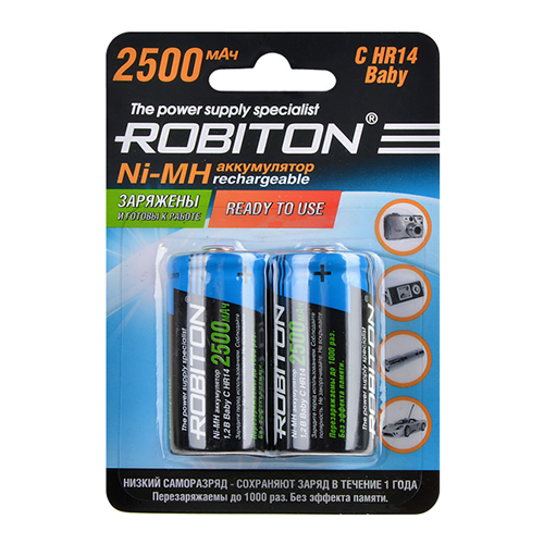 Robiton RTU2500MHC 2500mAh BL2 (цена за 1 шт)