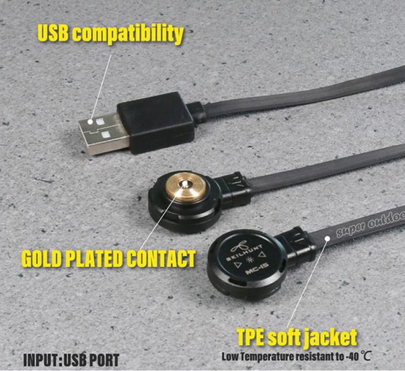 SKILHUNT MC15 USB зарядный кабель с магнитным креплением