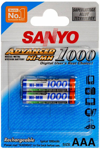 Sanyo AAA 1000 mAh (HR-4U)