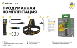 Armytek ELF C2 MICRO-USB Теплый свет F05102W (1023lm, 104m) ГАРАНТИЯ 2 недели