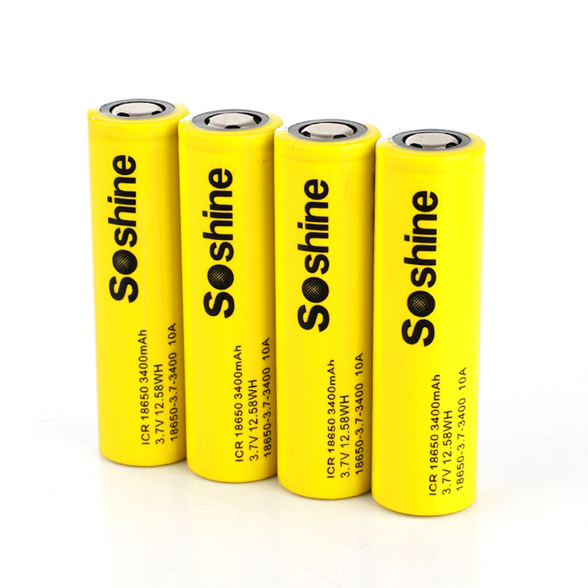 Soshine 18650 3.7V 3400 mAh незащищенный