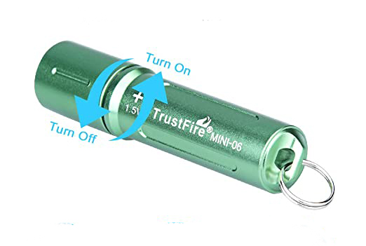 TrustFire MINI-06 green (1x10440/AAA-в компл., 1xLED, 90lm,12m)