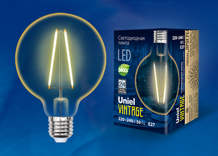 Uniel LED-G95-4W-GOLDEN-E27 400lm