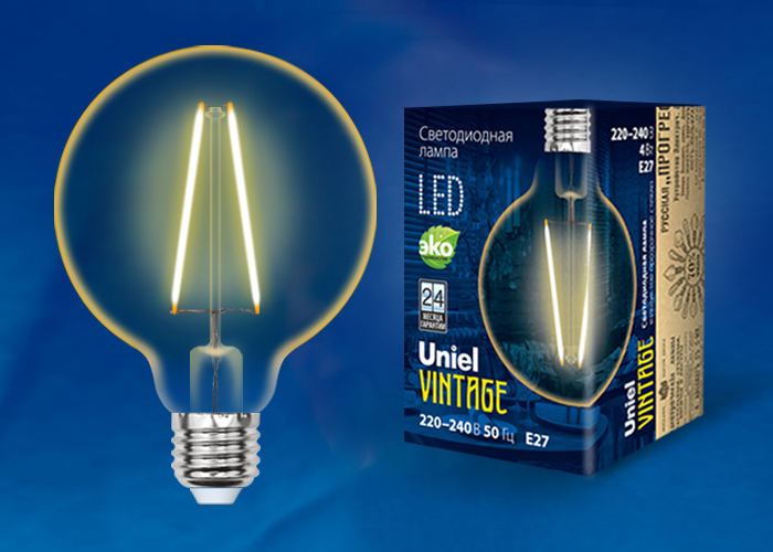 Uniel LED-G95-4W-GOLDEN-E27 400lm