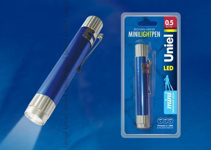 Uniel S-LD013-CB Blue фонарь мини