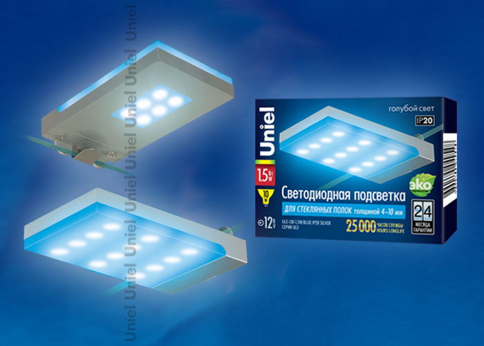 Uniel ULE-C01-1,5W/BLUE светодиодная подсветка