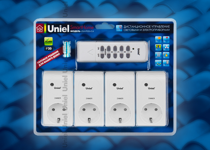 Uniel USH-P006-G4-300W-25M ПДУ светом с диммером (white)
