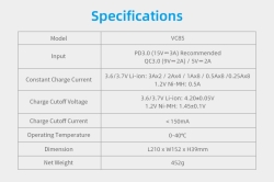 Зарядное устройство XTAR VC8S (для 1-8 Li-Ion/Ni-Mh от 30 до 80 мм, 0,25/3 А)