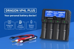 Зарядное устройство Xtar VP4L Plus DRAGON (для 1-4  Li-Ion/Ni-Mh/Ni-Cd от 32 до 75 мм, Li-ion сборки 11,1В / 3S, 0,5/2А)