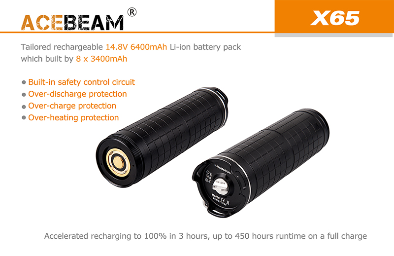 Acebeam X65/X45 дополнительный аккумуляторный блок