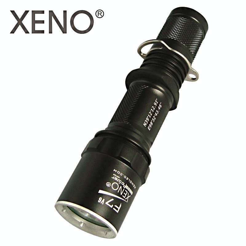 XENO F7 V6 XM-L2 1C U2 CW (1x 18650/2x CR123A, 533lm, 225m)