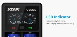 Зарядное устройство XTAR VC2SL (для 1-2 Li-Ion/Ni-Mh от 31 до 77 мм)