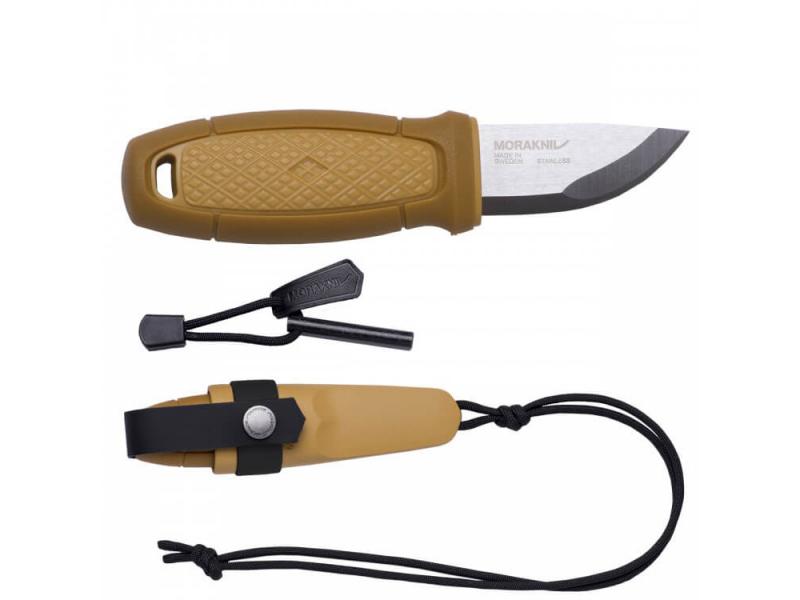 Нож Morakniv Eldris Yellow (нерж. сталь, ножны, шнурок, огниво, 12632)