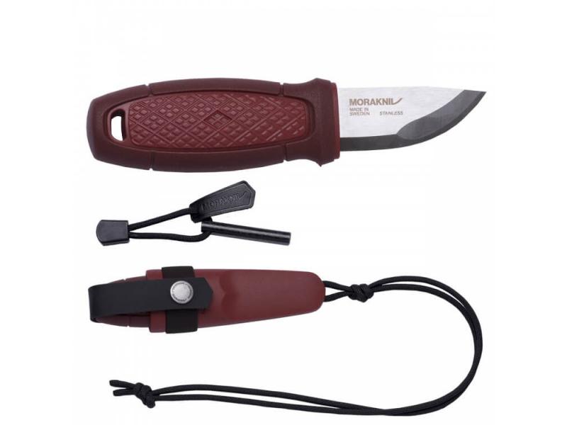 Нож Morakniv Eldris Red (нерж.сталь, ножны, шнурок, огниво, 12630)