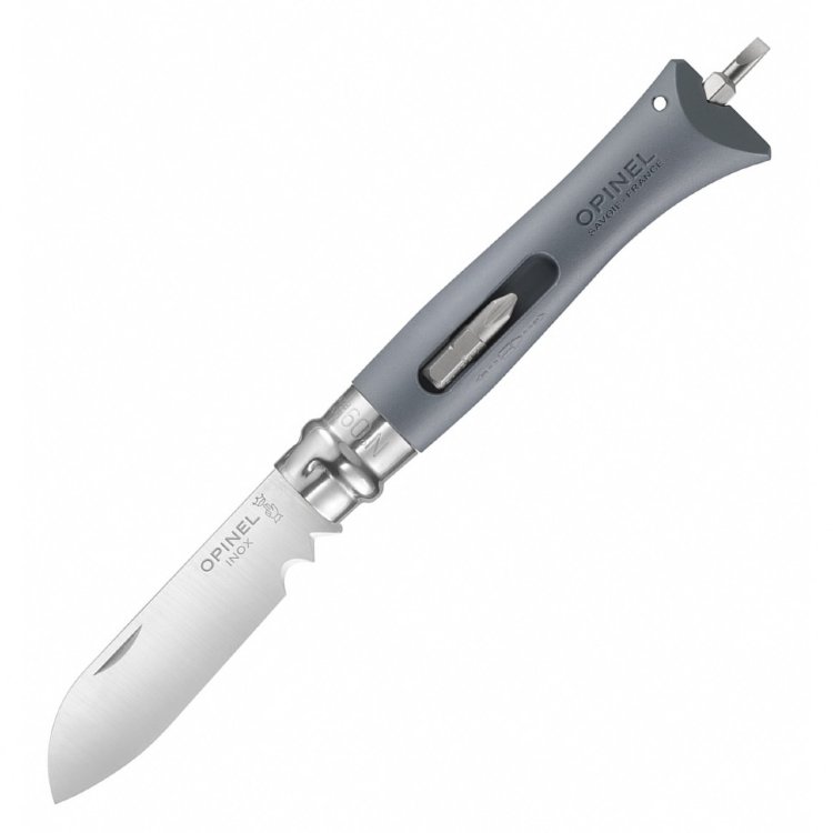 Нож Opinel №09 DIY (нерж. сталь, сменные биты, серый, 001792)