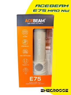 Acebeam E75 5000K MAO (УЦЕНКА, 4хNichia 519A-V1 High CRI90, 1x21700, 3000lm, 210m)