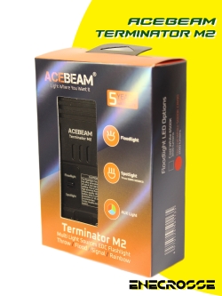 Acebeam Terminator M2 5000K Black (3хNichia 519A High CRI90, 1x18650, 2000/900lm, 164/500m)