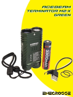 Acebeam Terminator M2-X 5000K Green (3хNichia 519A High CRI90, 1x18650, 2000/900lm, 164/500m)
