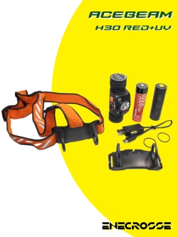 Фонарь Acebeam H30 Red+UV 5000K (ЗУ, 3x LED, 1x21700, 4000 лм, 171 м)